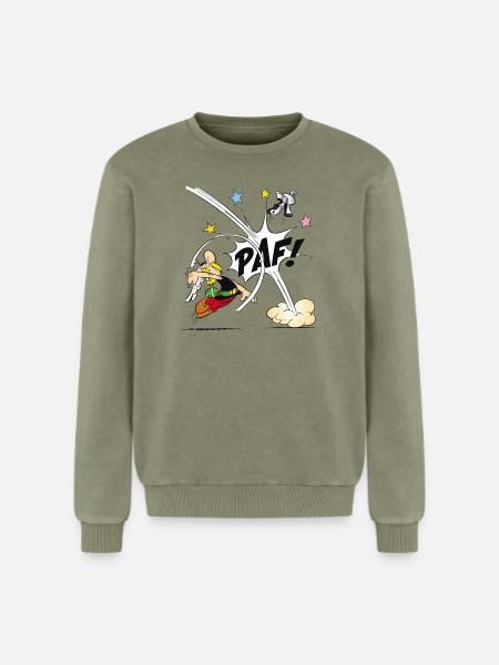 Asterix & Obelix - Asterix poing - Sweatshirt unisexe Premium acid-wash en coton - vert délavé acide