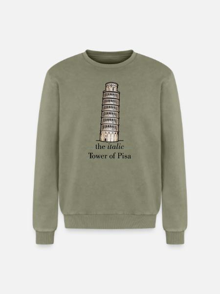 the italic Tower - Relaxed Unisex Premium Acid-Washed Sweatshirt - Grün Acid Wash