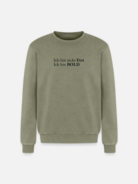 ich bin bold - Relaxed Unisex Premium Acid-Washed Sweatshirt - Grün Acid Wash