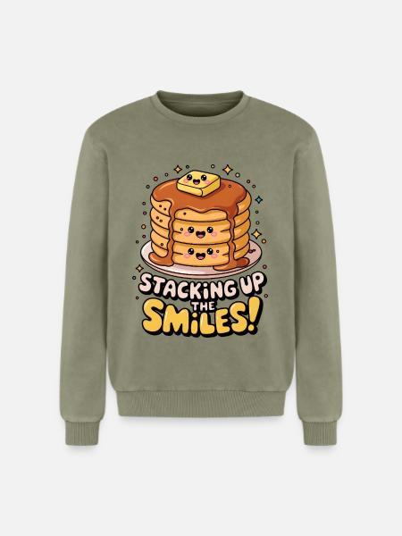 Staking Up The Smiles! - Relaxed Unisex Premium Acid Washed Sweatshirt - acid washed green