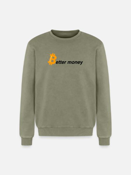 Better money - Relaxed Unisex Premium Acid-Washed Sweatshirt - Grün Acid Wash