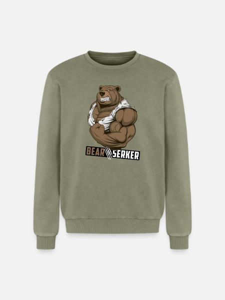 Bearserker - Relaxed Unisex Premium Acid Washed Sweatshirt - acid washed green