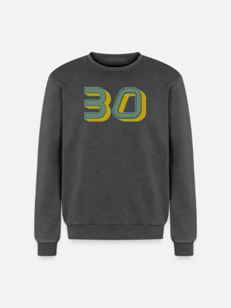30 - Relaxed Unisex Premium Acid Washed Sweatshirt - acid washed black