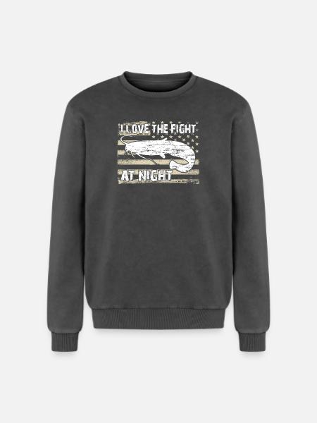 Poisson-chat - Sweatshirt unisexe Premium acid-wash en coton - noir délavé acide