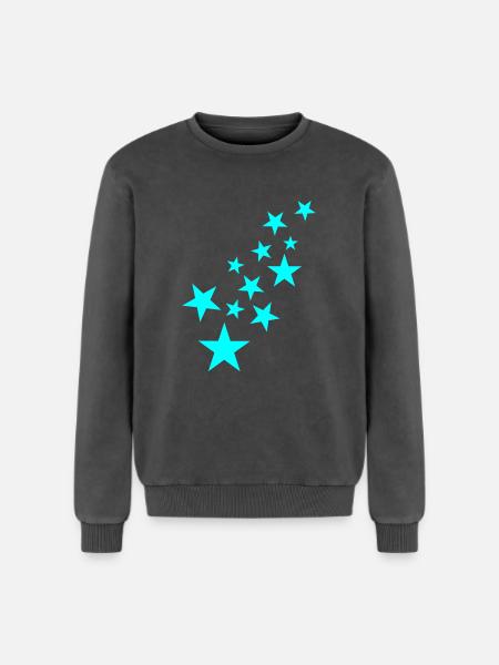 Star asterisk pattern icon - Relaxed Unisex Premium Acid Washed Sweatshirt - acid washed black
