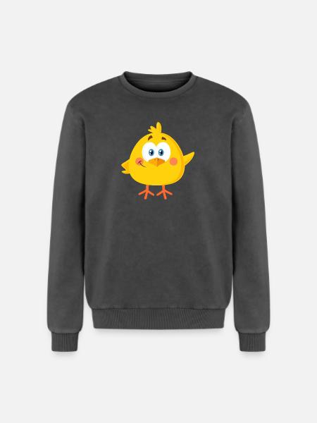 Little chick - Relaxed Unisex Premium Acid Washed Sweatshirt - acid washed black
