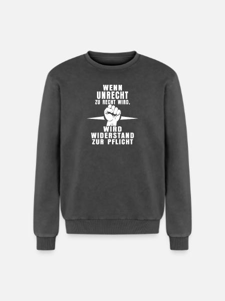 Devoir de rébellion - Sweatshirt unisexe Premium acid-wash en coton - noir délavé acide