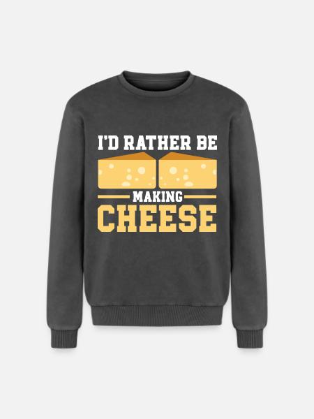 Cheese Making Cheese Lover - Relaxed Unisex Premium Acid Washed Sweatshirt - acid washed black