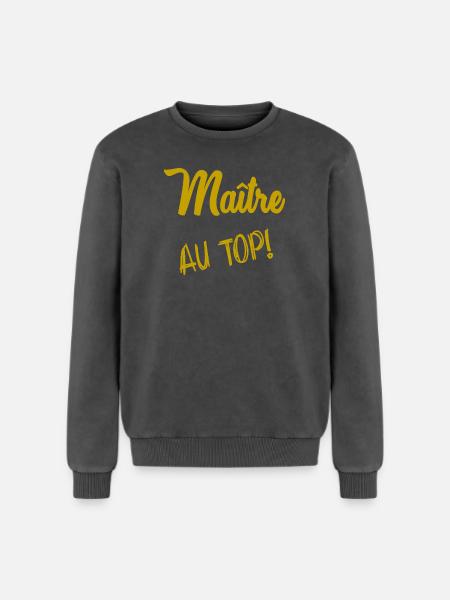 MASTER. MASTER - Relaxed Unisex Premium Acid Washed Sweatshirt - acid washed black