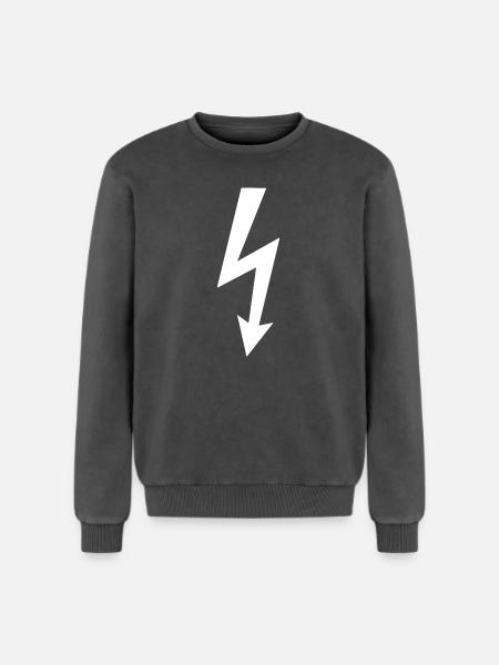Blitz Logo - Relaxed Unisex Premium Acid-Washed Sweatshirt - Schwarz Acid Wash