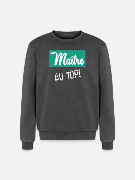 MASTER. MASTER - Relaxed Unisex Premium Acid Washed Sweatshirt - acid washed black