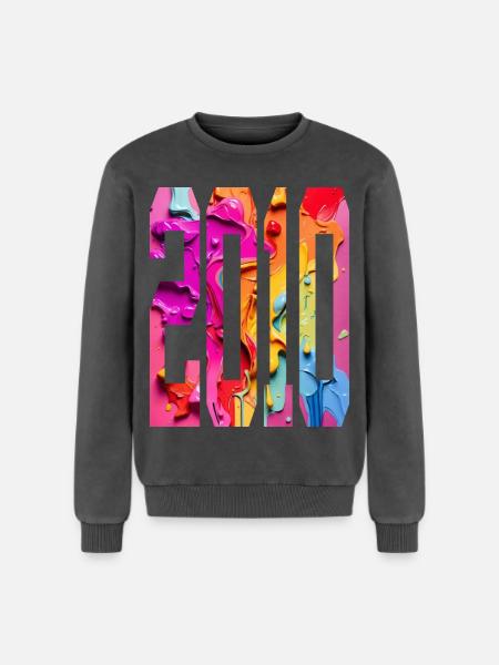 BUNT 16E ANNIVERSAIRE 2010 - Sweatshirt unisexe Premium acid-wash en coton - noir délavé acide