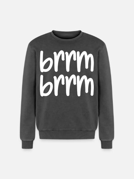 brrm brrm - Relaxed Unisex Premium Acid Washed Sweatshirt - acid washed black