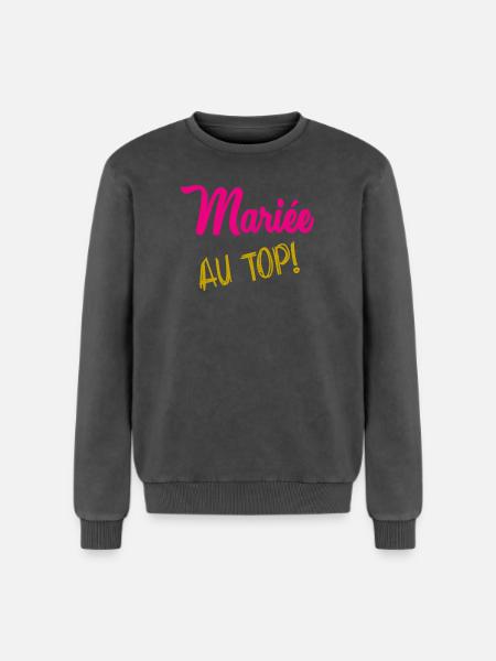 I CAN'T I'M MARRIED - Relaxed Unisex Premium Acid Washed Sweatshirt - acid washed black