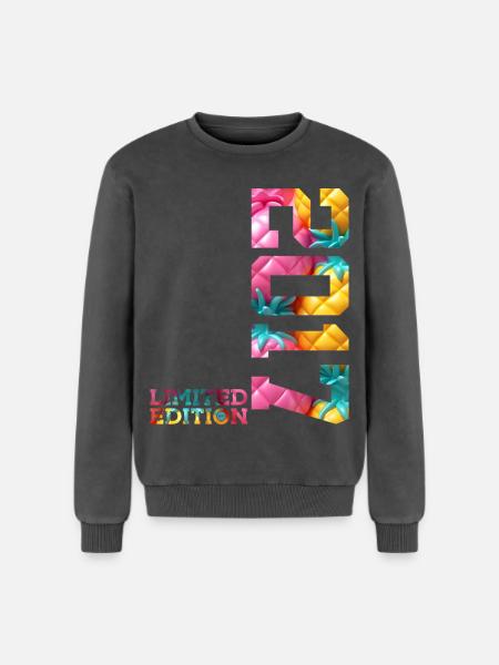 9TH BIRTHDAY LIMITED EDITION 2017 - Relaxed Unisex Premium Acid Washed Sweatshirt - acid washed black
