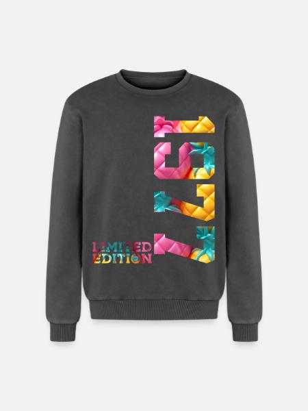 49E ANNIVERSAIRE ÉDITION LIMITÉE 1977 - Sweatshirt unisexe Premium acid-wash en coton - noir délavé acide