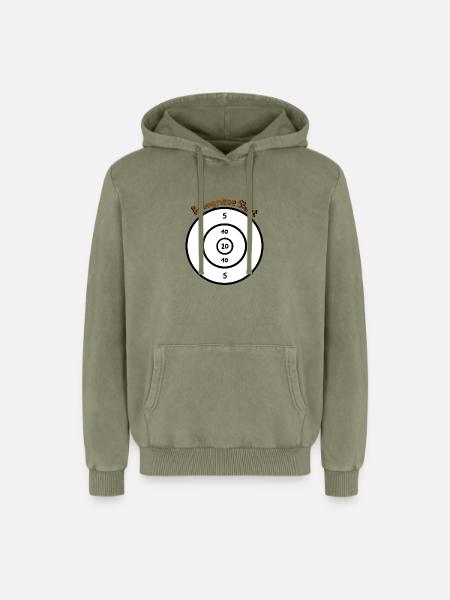 Bolognese Shit - Relaxed Unisex Premium Acid Washed Hoodie - acid washed green