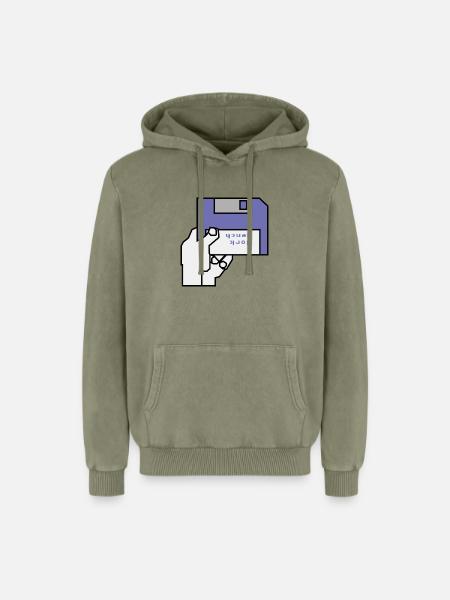 Banc de travail - Sweat à capuche unisexe Premium acid-wash en coton - vert délavé acide