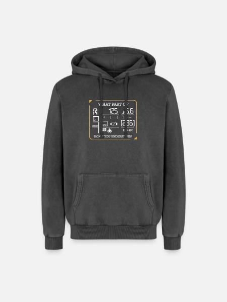 photographer - Relaxed Unisex Premium Acid Washed Hoodie - acid washed black