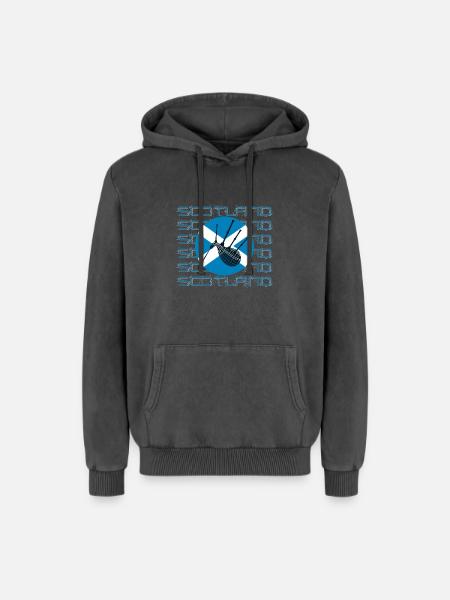 cornemuses - Sweat à capuche unisexe Premium acid-wash en coton - noir délavé acide