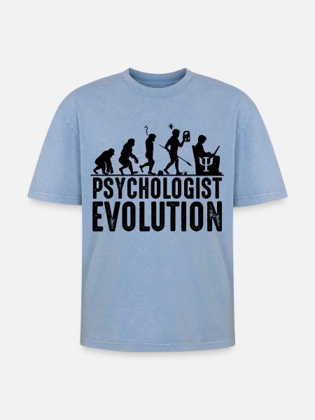 psychologue - T-shirt Premium unisexe oversize acid-washed - bleu délavé acide