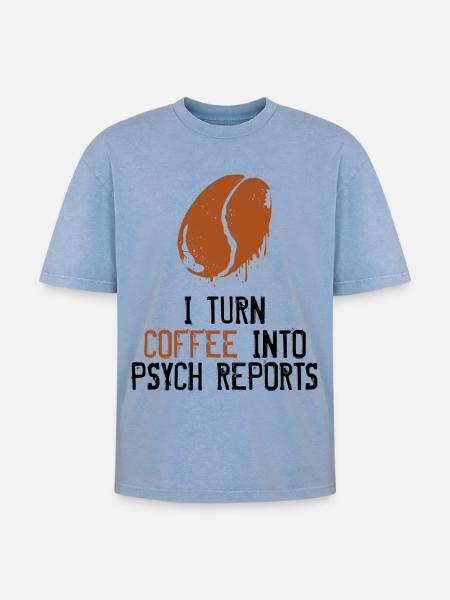 psychologist - Oversized Unisex Premium Acid-Washed T-Shirt - acid washed blue