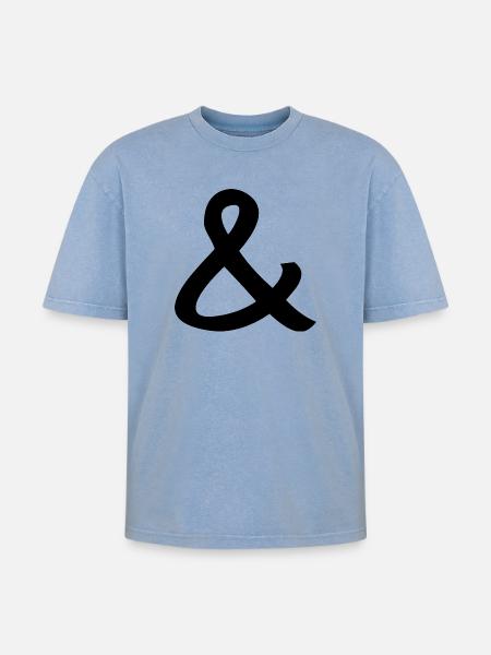 esperluette - T-shirt Premium unisexe oversize acid-washed - bleu délavé acide