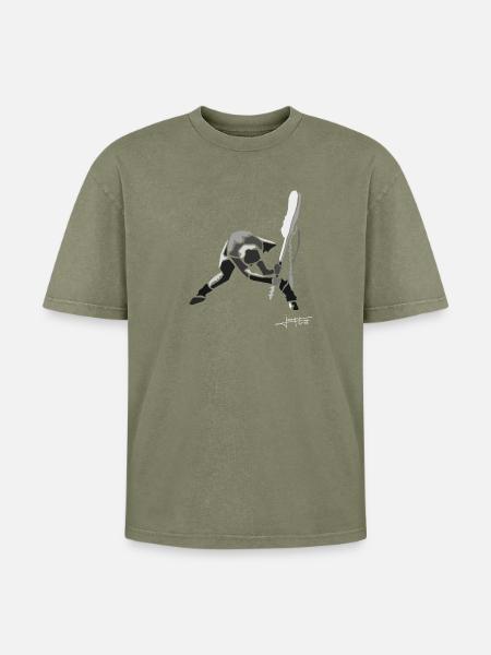 strummer-spread - T-shirt Premium unisexe oversize acid-washed - vert délavé acide