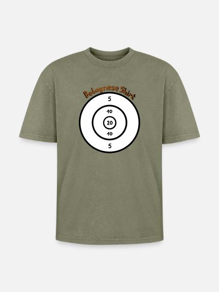 Bolognese Shit - Oversized Unisex Premium Acid-Washed T-Shirt - acid washed green