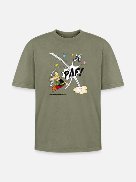 Asterix & Obelix - Asterix poing - T-shirt Premium unisexe oversize acid-washed - vert délavé acide