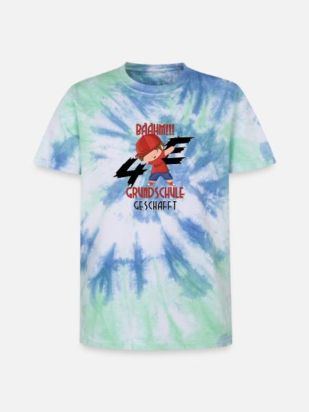 Dab Boy Grundschule - Unisex Premium Tie Dye T-Shirt - Spiralblau