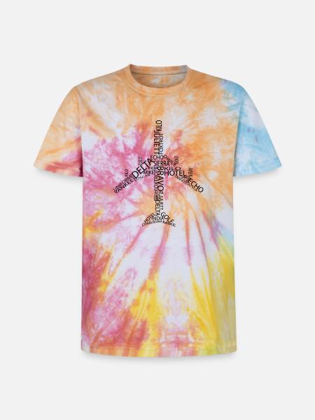 Avion B747 - T-shirt tie-dye premium unisexe - arc-en-ciel spirale