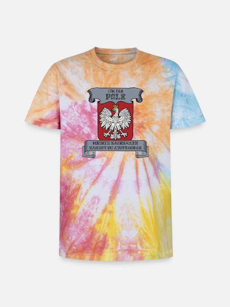 ich bin Pole - Unisex Premium Tie Dye T-Shirt - Regenbogen-Spirale