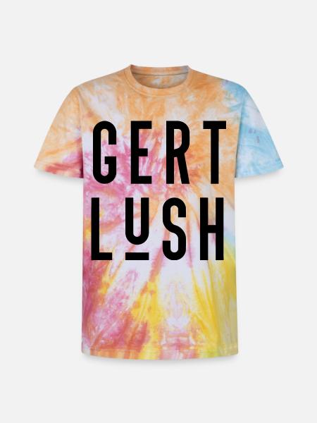 Bristol Dialect Gert Lush - Unisex Premium Tie-Dye T-Shirt - Rainbow Spiral