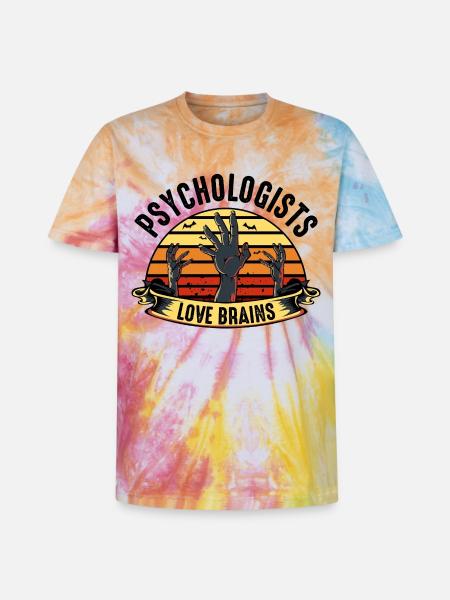 psychologist - Unisex Premium Tie-Dye T-Shirt - Rainbow Spiral