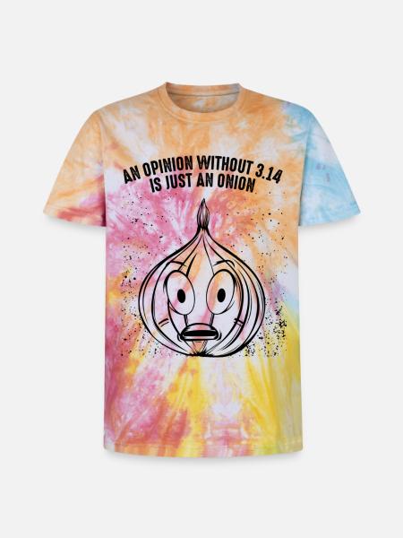 Math Pi onion - Unisex Premium Tie-Dye T-Shirt - Rainbow Spiral