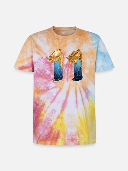 NEJ. 11 NUMMER 11 SEJ 11 ÅRS FØDSELSDAG - Unisex Premium tie-dye T-shirt - regnbuespiral