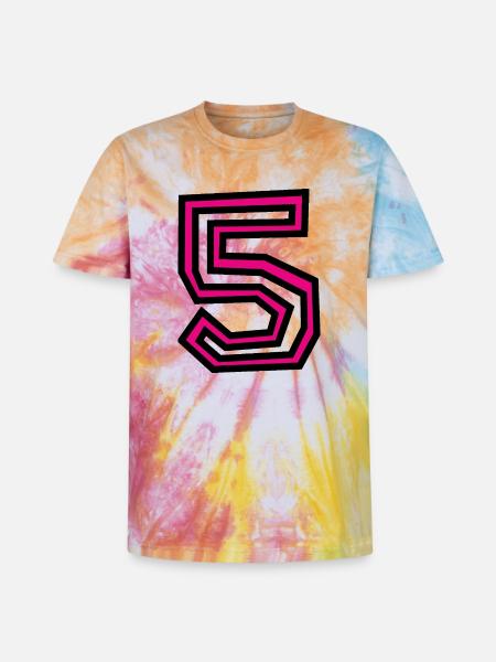 5 - Unisex Premium Tie-Dye T-Shirt - Rainbow Spiral