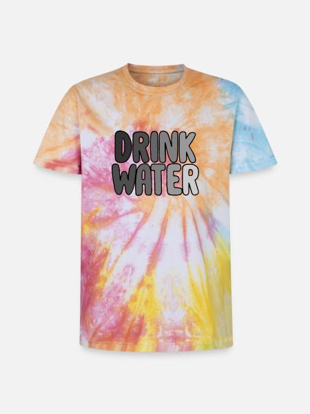 Drink Water - Unisex Premium Tie Dye T-Shirt - Regenbogen-Spirale