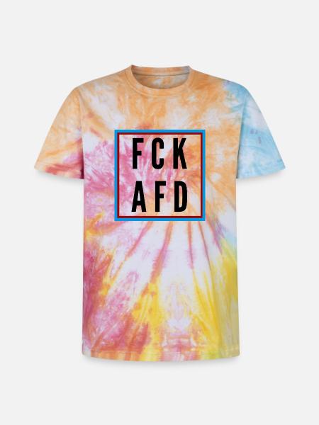 AFD Nein Danke! - Unisex Premium Tie Dye T-Shirt - Regenbogen-Spirale