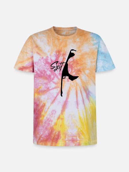 Insel Sylt - Unisex Premium Tie Dye T-Shirt - Regenbogen-Spirale