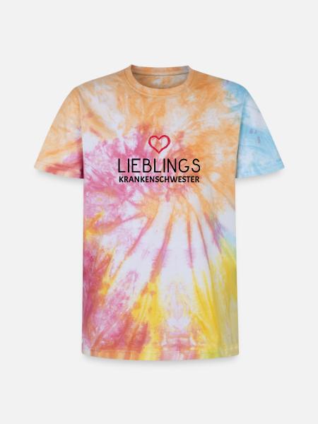 Krankenschwester - Unisex Premium Tie Dye T-Shirt - Regenbogen-Spirale