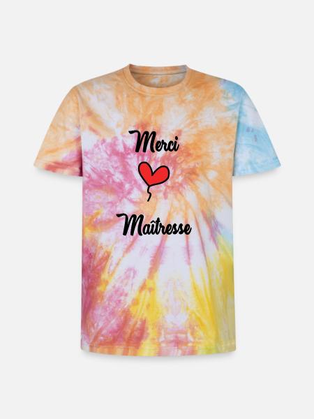 VIELEN DANK. GELIEBTE - Unisex Premium Tie Dye T-Shirt - Regenbogen-Spirale