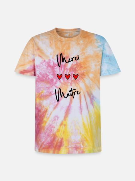 MASTER. MASTER - Unisex Premium Tie-Dye T-Shirt - Rainbow Spiral