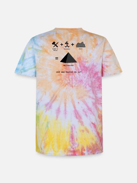Weltwunder - Unisex Premium Tie Dye T-Shirt - Regenbogen-Spirale