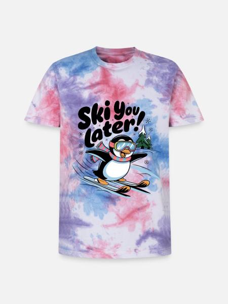Ski You Later - Unisex Premium Tie-Dye T-Shirt - Pink/Purple/Blue