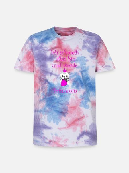 Prinzessin - Unisex Premium Tie Dye T-Shirt - Pink/Lila/Blau