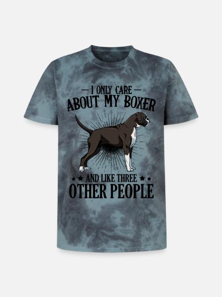 boxeur - T-shirt tie-dye premium unisexe - noir/bleu