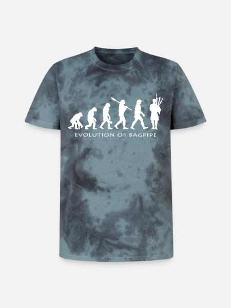 bagpipes - Unisex Premium Tie-Dye T-Shirt - Black/Blue