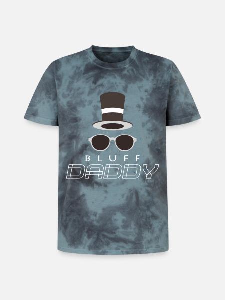 poker - Unisex Premium Tie-Dye T-Shirt - Black/Blue